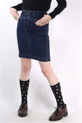 חצאית גינס סטרצית בכחול- XS